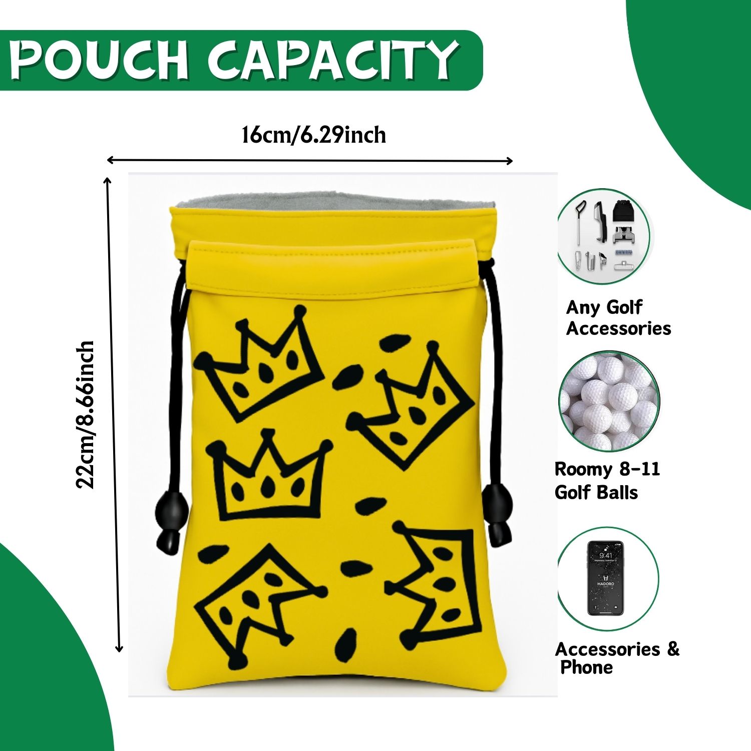Borsa portaoggetti Crown Golf, - Ball Marker Set recensione e prezzo