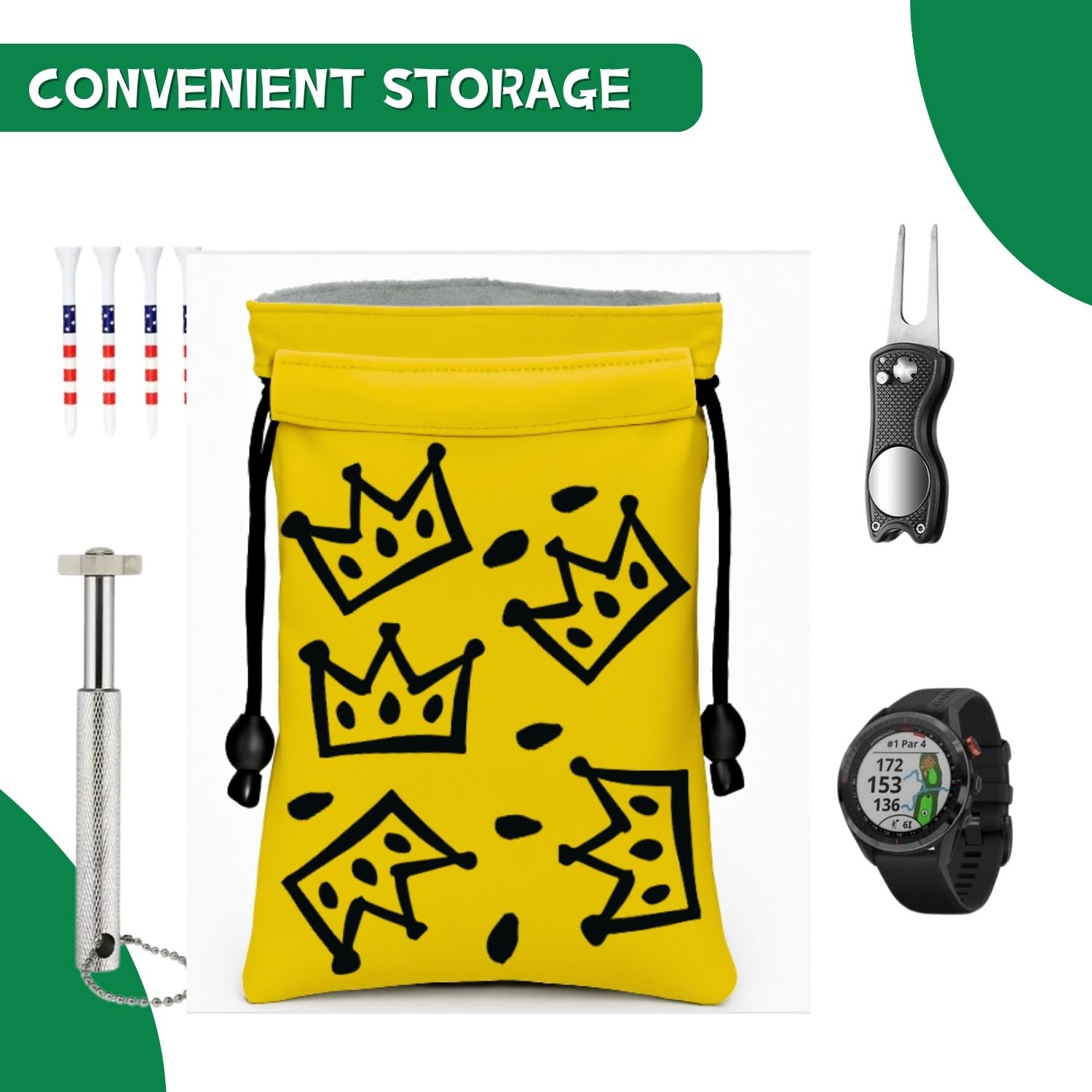Borsa portaoggetti Crown Golf, - Ball Marker Set recensione e prezzo